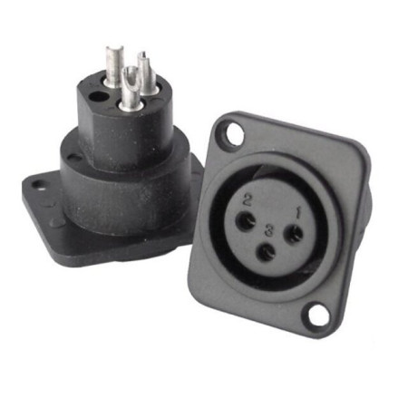 705-370 Jack para Chasis Tipo Cannon XLR con 3 Pines