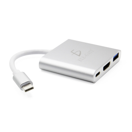 WI-134 Adaptador 3 En 1, Tipo C, HUB USB 3.1, HDMI