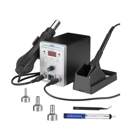 XS-390 Estación Para Soldar 2 En 1 Cautín Soldadura Aire Caliente