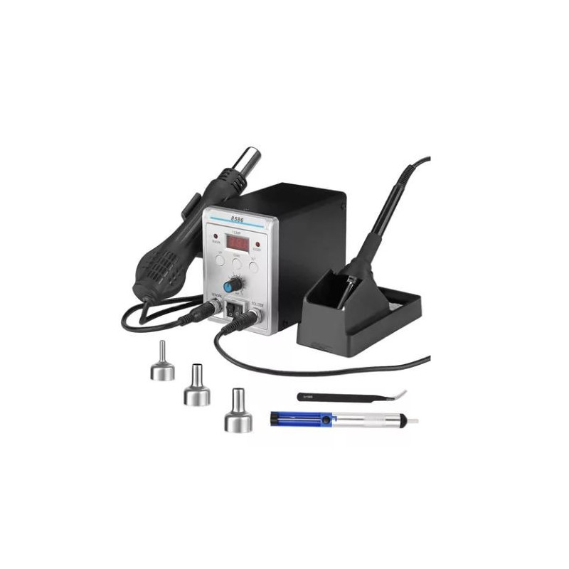 XS-390 Estación Para Soldar 2 En 1 Cautín Soldadura Aire Caliente