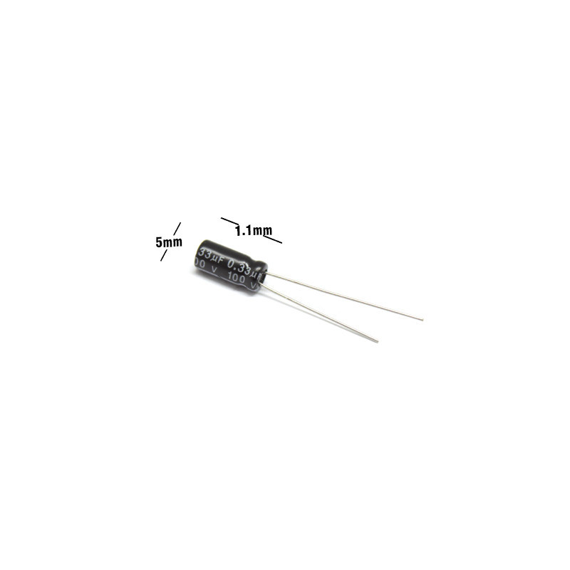 CE-.33-100V Capacitor Electrolítico 0.33uF 100V 105C