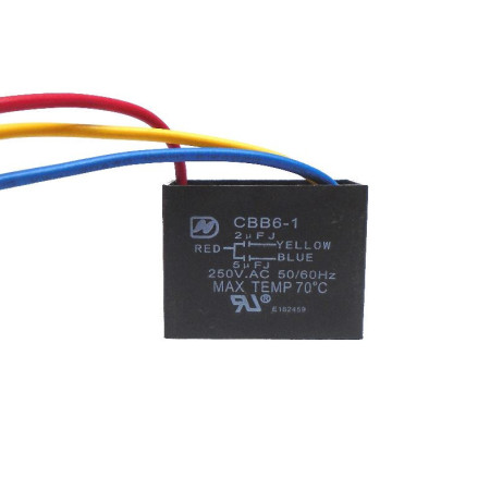 SV-2-5 Capacitor para Ventilador 2+5uF 250V 50-60Hz