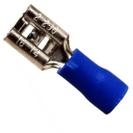 520-845 Terminal Faston Hembra Forro Azul Calibre 14-16