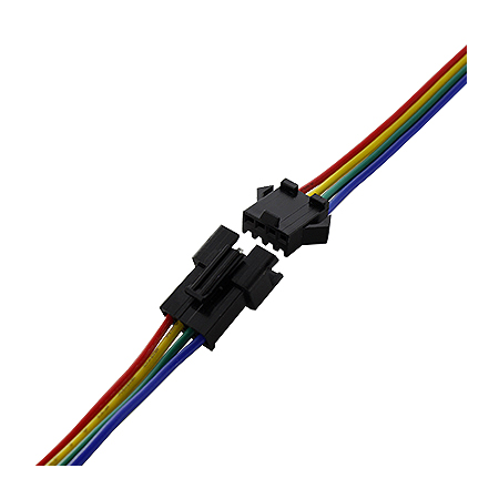 CONECTOR-4P-RGB Conector Hembra y Macho 4 Pines para Tira Led RGB