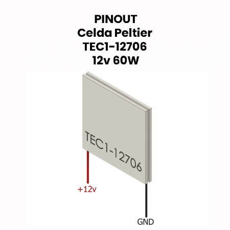 XS-62 Celda Peltier 12V 6A 60W TEC1-12706