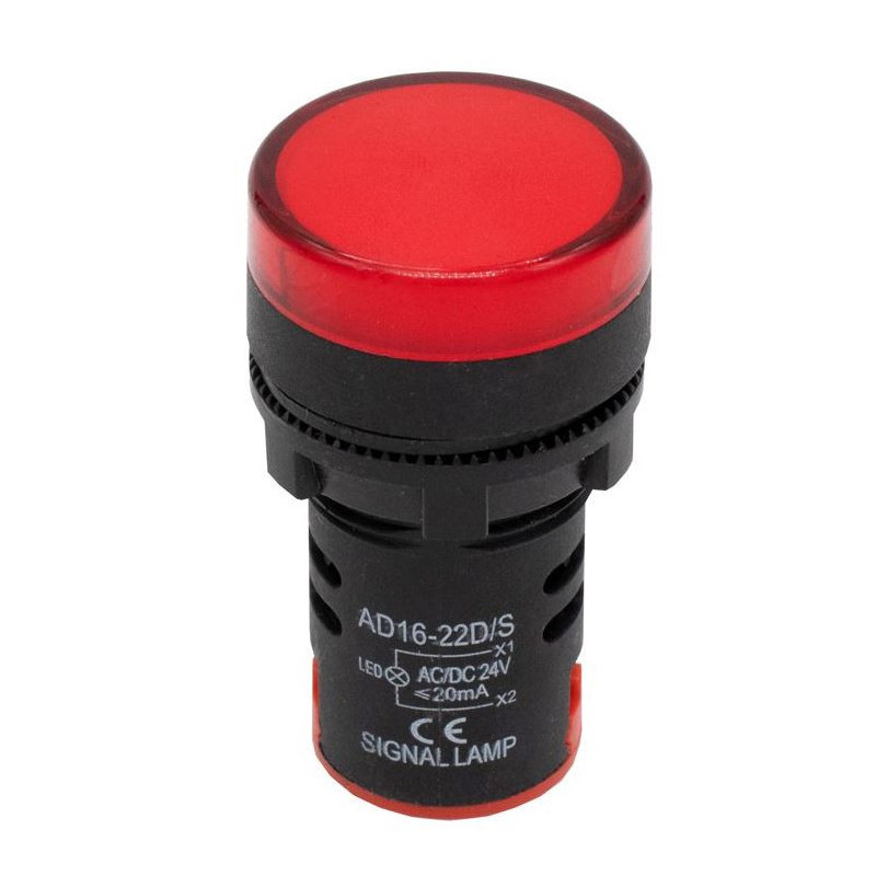 245-1021 Indicador Luminoso para Tableros 24VDC Color Rojo