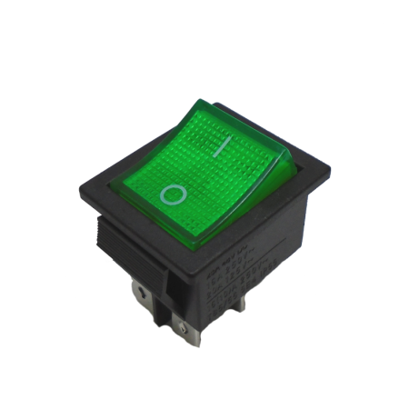 835-129 Switch Balancin con Piloto 4 Patas 2P-2T Color Verde