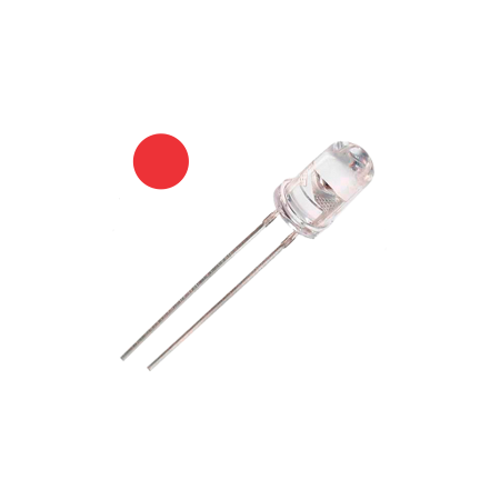 LD5-ROJ-ULT Rojo Ultrabrillante Transparente 5mm