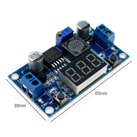 XS-107 Convertidor Regulador DC DC Step Down Buck LM2596 Con Voltímetro
